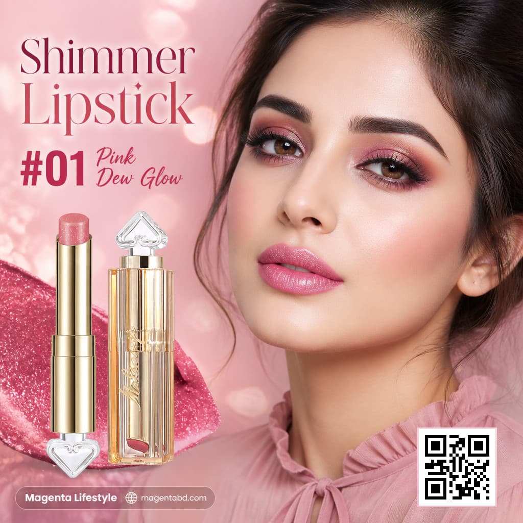 Molianji Shiny Neon Shimmer Lipstick shade 1425c01