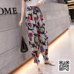 Women's Trouser with Elastic Waist - One Size Fits Waist 28 to 44 📏, Trendy Designs 🌟, Soft & Breathable Fabric for All-Day Comfort 🌬️, Stretchable Fit 🤸, Perfect for Casual, Office, or Relaxed Wear 💼🚶‍♀️! shade 1276c21