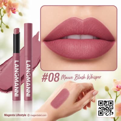 Langmanni Smooth Sculpting Velvet Matte Lipstick shade 1355c08