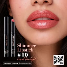 Langmanni Lasting Shine Shimmer Lipstick shade 1407c10