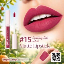 Qibest Mega Liquid Matte Lipstick shade 1426c15