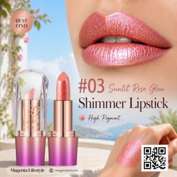 Biolishi Starlight Diamond Shimmer Lipstick shade 1442c03