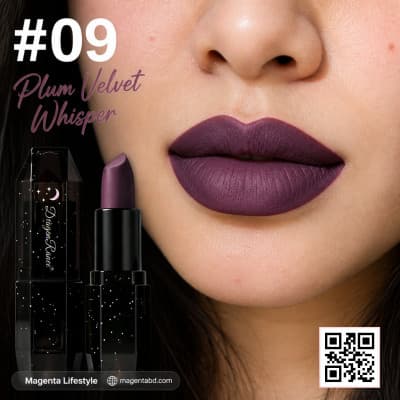 DragonRanee Obsidian Starlight Matte Lipstick shade 1455c09