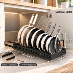 Adhesive Sliding Cookware Organizer shade 1473d01