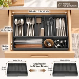 Expandable Kitchen Cutlery Organizer shade 1478d01