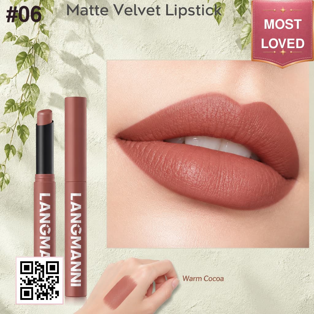 Langmanni Smooth Sculpting Velvet Matte Lipstick shade 1355c06